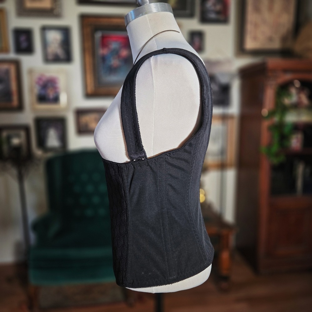 Ardyss Corsette D Luxe Black Lace Boned Underbust Corset Adjustable Straps Top - Picture 6 of 7